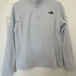 The North Face Pale Blue Quarter-Zip Pullover- Small
